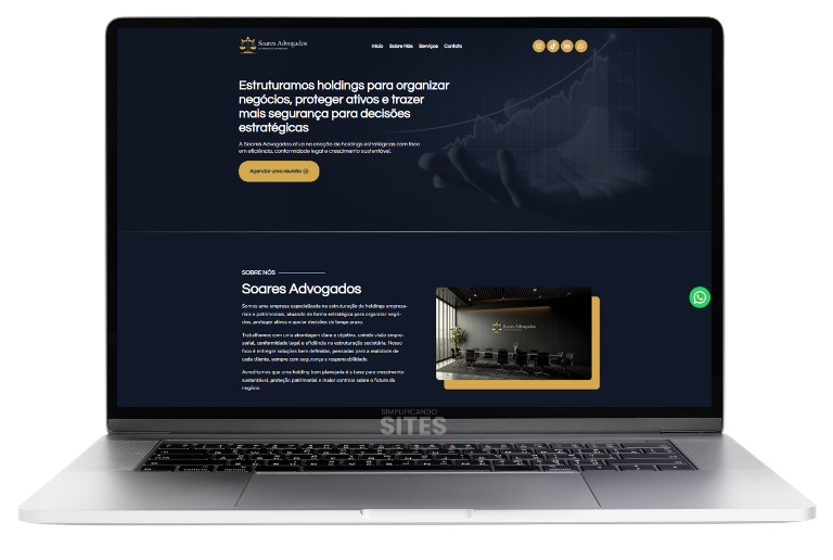 Apresentação de Site profissional para advogados em WordPress